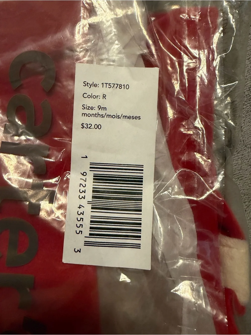 Carter's Red & White Baby Santa 2-Piece Top and Pant Set